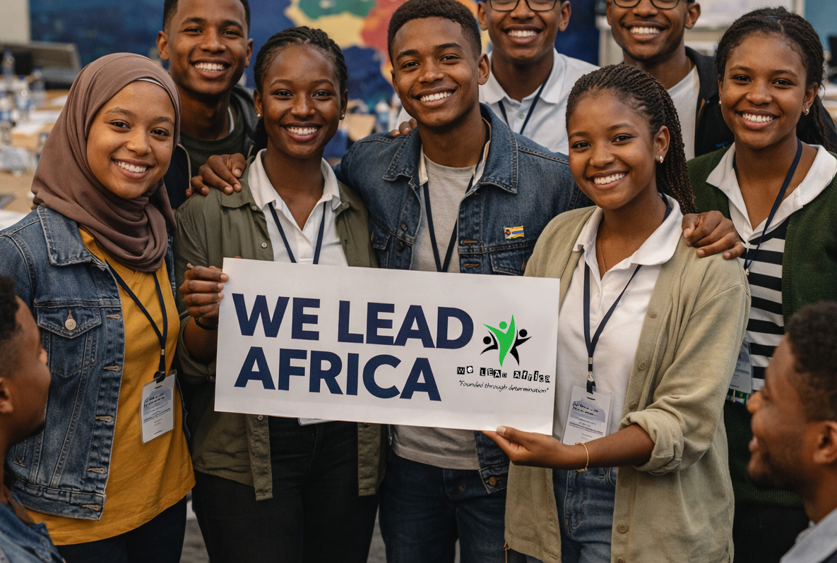 Group of South African youth at a We Lead Africa workshop